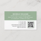 QRコードグリーン 名刺 (裏面)