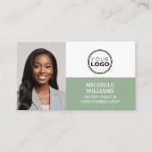 QRコードグリーン 名刺 (正面)