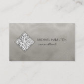 QRコードグレーきらめく名刺 名刺 (正面)