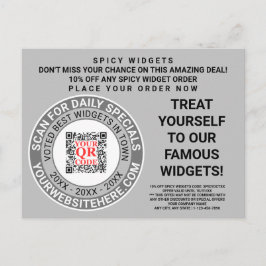 QRコードグレービジネスマーケティングカッコいい広告ズ ポストカード