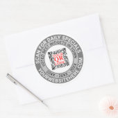 QRコードグレービジネスマーケティングプロモシンプルモ ラウンドシール (封筒)