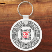 QRコードグレービジネスマーケティング景品プロモーション キーホルダー (正面)