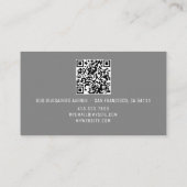 QRコードグレー名プロフェッショナルロゴ コーリングカード (裏面)