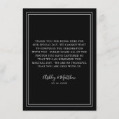 QRコードゲスト写真共有ミニマル結婚リスト エンクロージャーカード (裏面)