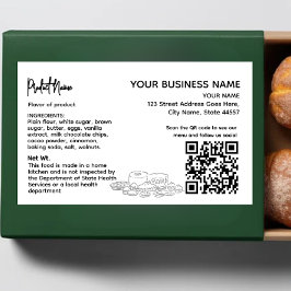 QRコードコテージ法食品ラベルシール 長方形シール