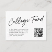 QRコードコラージュ基金ミニマリスト卒業 エンクロージャーカード (正面)