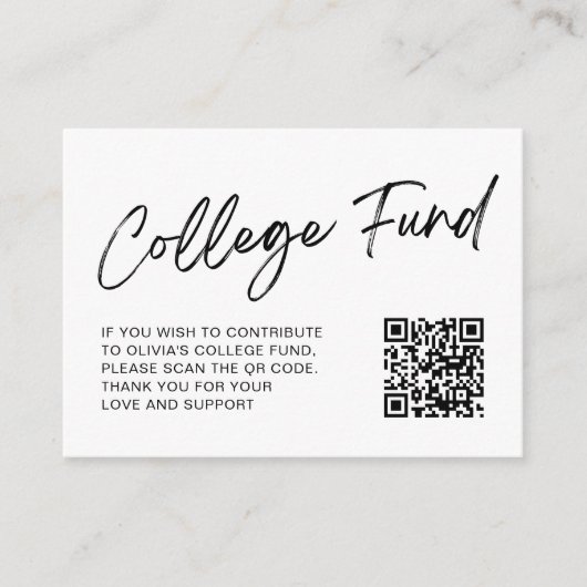 QRコードコラージュ基金ミニマリスト卒業 エンクロージャーカード (正面)