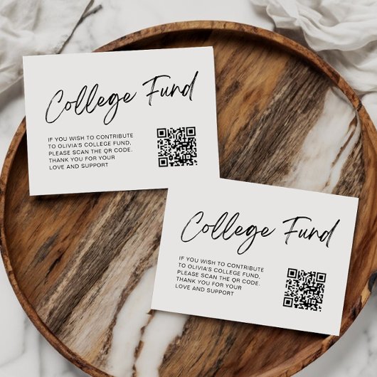 QRコードコラージュ基金ミニマリスト卒業 エンクロージャーカード