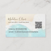 QRコードコーストビーチプロフェッショナル モダン 名刺 (裏面)