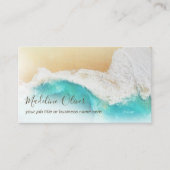 QRコードコーストビーチプロフェッショナル モダン 名刺 (正面)