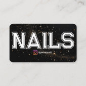 QRコードゴールデンブラックプロフェッショナルネイリスト 名刺 (裏面)