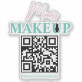 QRコードサロン事業名バイクヘルメットデカール シール (正面)