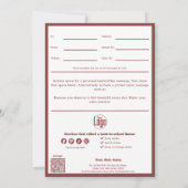 QRコードサービスのノート威厳があるギフト証明書 (裏面)