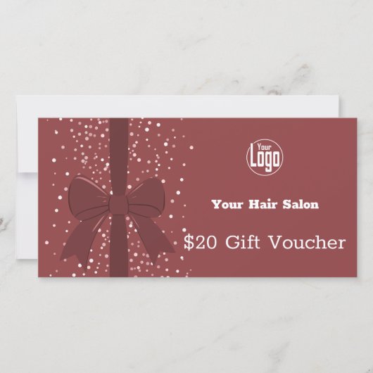 QRコードサービスサロンノートギフト券カード (正面)