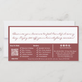 QRコードサービスサロンノートギフト券カード (裏面)