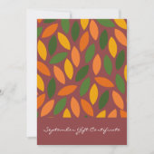 QRコードサービスノート9月贈与証 (正面)