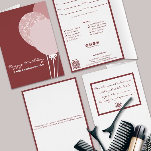 QRコードサービスハッピーバースデーギフト証明書