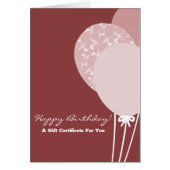 QRコードサービスハッピーバースデーギフト証明書 (正面)