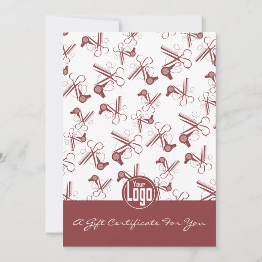 QRコードサービス注ヘアスタイリストギフト証明書 (正面)