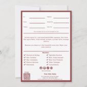 QRコードサービス注ヘアスタイリストギフト証明書 (裏面)