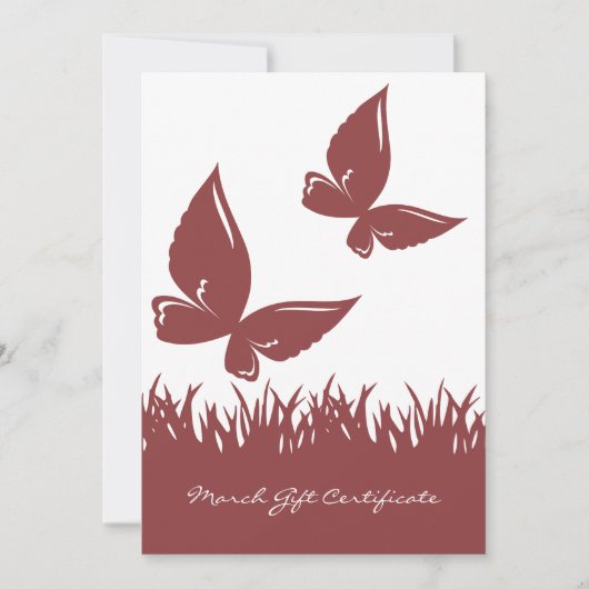 QRコードサービス注3月のギフト証明書 (正面)