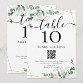 QRコードシェアザラブ ユーカリ テーブルナンバー (正面/裏面)