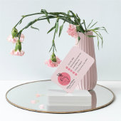 QRコードシックフェミニンピンク 名刺