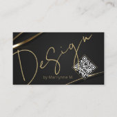 QRコードシックモダンデザイン名刺 名刺 (正面)