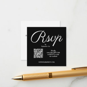 QRコードシック結婚スクリプト エンクロージャーカード