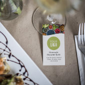 QRコードシンプルの写真とロゴ緑 名刺