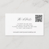 QRコードシンプルエレガントなウェディングサイト詳細 エンクロージャーカード (正面)