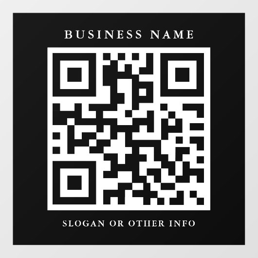 QRコードシンプルブラックスクエアビジネス ウィンドウサイン (シート)