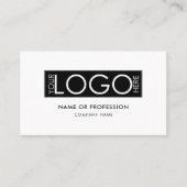 QRコードシンプルホワミニマルイモダントビジネスロゴ 名刺 (正面)