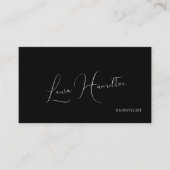 QRコードシンプルミニマリストモダンブラック 名刺 (正面)