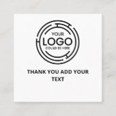 QRコードシンプルミニマリストロゴ コーリングカード (裏面)