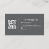QRコードシンプルモダングミニマルレイInstagram 名刺 (裏面)