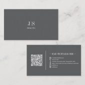 QRコードシンプルモダングミニマルレイInstagram 名刺 (正面/裏面)