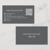 QRコードシンプルモダングミニマルレイInstagram 名刺 (正面/裏面)