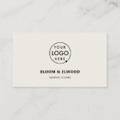 QRコードシンプルモダンミニマルニュートラル 名刺 (裏面)