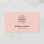 QRコードシンプルモダンミニマルピンク 名刺 (裏面)