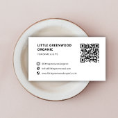 QRコードシンプルモダンミニマル白Instagram 名刺