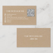 QRコードシンプルモダンミニマルBrown Instagram 名刺 (正面/裏面)