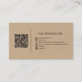 QRコードシンプルモダンミニマルBrown Instagram 名刺 (裏面)