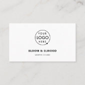 QRコードシンプルモダン白ロミニマルゴ 名刺 (裏面)