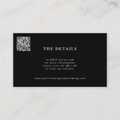 QRコードシンプルモダン結婚のWebサイト詳細 エンクロージャーカード (正面)