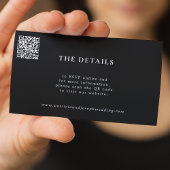 QRコードシンプルモダン結婚のWebサイト詳細 エンクロージャーカード