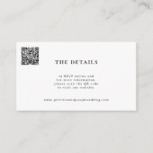 QRコードシンプルモダン結婚のWebサイト詳細 エンクロージャーカード (正面)