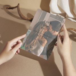 QRコードシンプルモダンWebサイト2写真結婚の セーブザデート