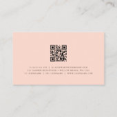 QRコードシンプル付きフラワービジネスカード 名刺 (裏面)