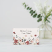 QRコードシンプル付きワイルドフラワーのフィールド 名刺 (スタンド正面)